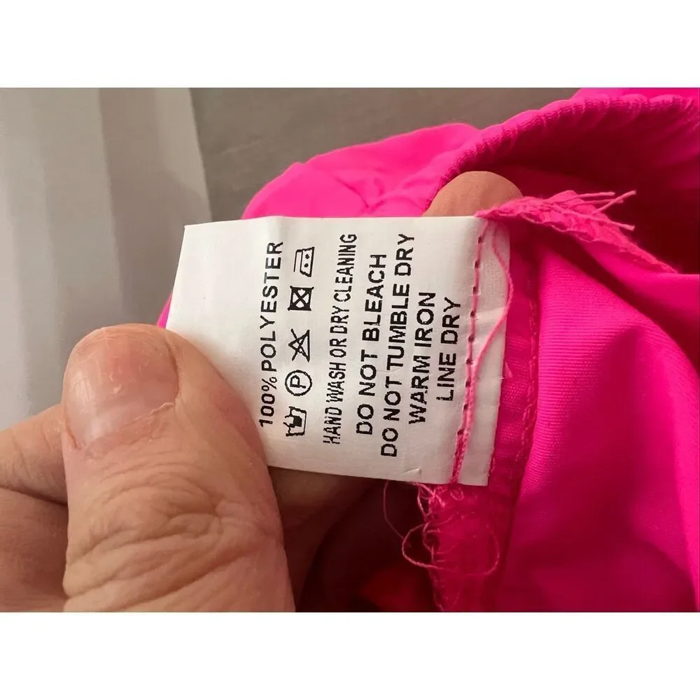 Akira Neon Pink Diamond Lace-Up High-Waisted Pull-On Track Pants Size XL